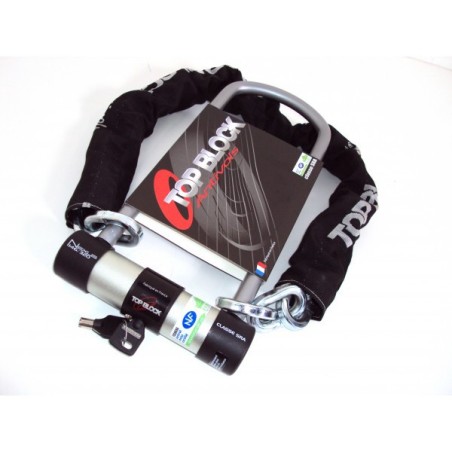 Antivol moto en U avec chaine TOP BLOCK NEXUS 104/120C