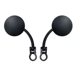Kyoto - Paire de rétroviseurs universels guidons en Ø22.2 mm - noir