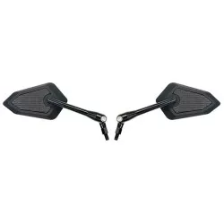 Sifam - Paire de Rétroviseurs Réglables Universels - M10 - Noir/Look Carbone