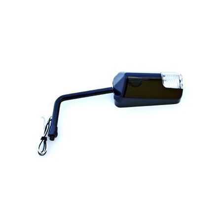 Kyoto - Rétroviseur universels pour scooters type F1 court Clignotant Led - Noir