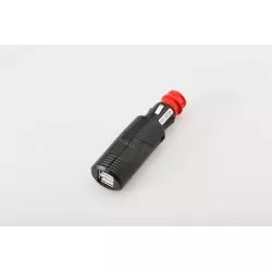 Double port USB avec prise universelle Boitier rotatif. 2 x 2.100 mA. 12 - 24 V.