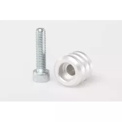 Extension de selecteur de vitesse 15 mm d'extension. Aluminium. Gris. Universel.