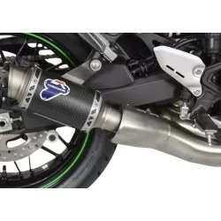 Silencieux Termignoni rond carbone embout inox pour Kawasaki Z900RS 2018 et +