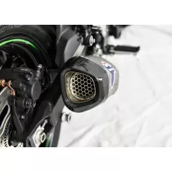 Silencieux Termignoni hexagonal titane et carbone pour Kawasaki Ninja 400 et Z400 2018 et +