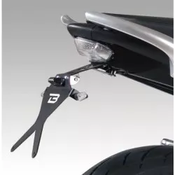Support de plaque inclinable BARRACUDA Aluminium / Inox pour Suzuki SFV650 Gladius