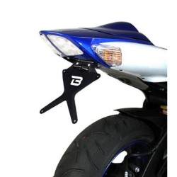 Support de plaque inclinable BARRACUDA Aluminium / Inox pour Suzuki GSXR600 et GSXR750 2006-2007