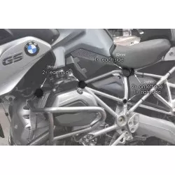 Puig - Bouchons de cadre 9332 - BMW R1200GS 2013-2018, R1200GS Adventure 2014-2018, R1200GS Exclusive / Rallye 2017-2018