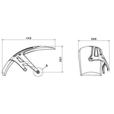 Puig - Garde-boue Arrière 3503 - BMW R1200R 2018, R1250RS 2019 et +, R1200RS 2018, R1250R 2019 et +