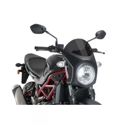 Puig - Semi-carénage Retro 3169 Noir Mat - Suzuki SV650 2016 et +
