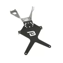 Support de plaque inclinable BARRACUDA Aluminium / Inox pour Triumph Street Triple R 2011-2012