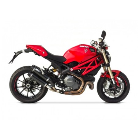 Silencieux double sortie inox-carbone homologué ZARD pour Ducati Monster 1100 EVO 