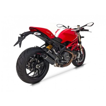Silencieux double sortie inox-carbone homologué ZARD pour Ducati Monster 1100 EVO 