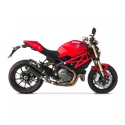 Silencieux double sortie inox-carbone racing ZARD pour Ducati Monster 1100 EVO 