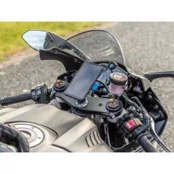 Support guidon smartphone QUAD LOCK pour té de fourche et motos sportives