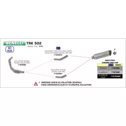 Raccord racing 71689MI ARROW pour Benelli BN302S 2019 et +