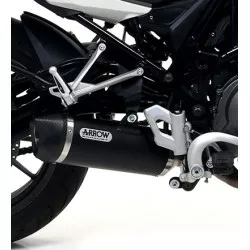 Silencieux RACE-TECH 71878AKN DARK ARROW aluminium noir embout Carbone pour Benelli TRK502 2017 et +