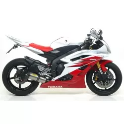 Silencieux Thunder titane embout carbone 71701PK ARROW pour Yamaha YZF R6 2006-2016