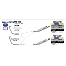 Collecteur Racing 51012MI ARROW pour Yamaha MT125 2014-2019