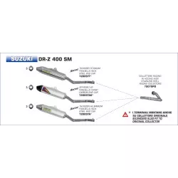 Collecteur racing ARROW inox 72070PD pour Suzuki DRZ 400 SM 2005-2007