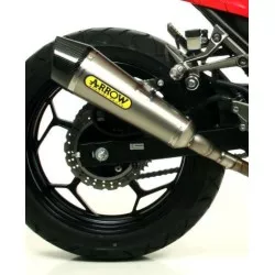 Silencieux X-KONE ARROW 71801XKI Nichrom Inox embout carbone pour Kawasaki Ninja 250 et 300 2013-2016