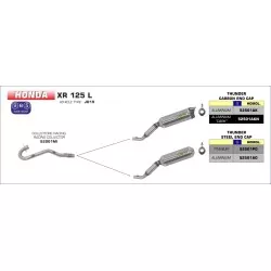 Collecteur racing ARROW acier inox 52001MI pour Honda XR125L, XR125R et XR125SM 2004-2005