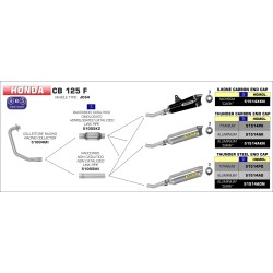 Raccord catalytique Homologué ARROW 51005KZ pour Honda CBF125 2009-2014 et CB125F 2015-2016