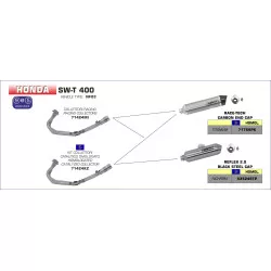 Collecteur Racing ARROW 71424MI Inox pour Honda SWT400 2009-2016
