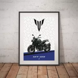 Poster affiche Pyramid avec Yamaha MT09 2017 et +