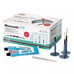Tip Top - Kit Réparation Pneu Atelier - Champignon - 20 Minicombi A6 + 1 Fraise Ø6mm + 2 Tubes de Colle 25g