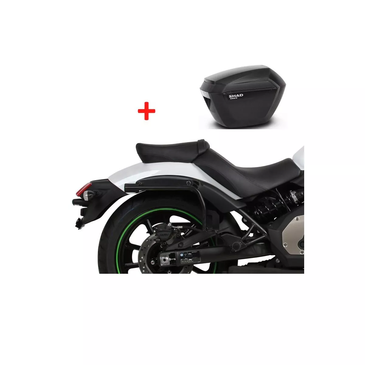 Kawasaki Vulcan S Seitenhalterung 3P SHAD Seitenhalterung Für Kawasaki Vulcan S 650 2015-2021 - 3P System, Schwarz SHAD Halterung Vulcan S