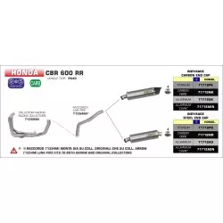Collecteur Racing ARROW 71355MI Inox pour Honda CBR600RR 2007-2008