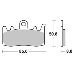 Plaquette de frein PERFTEC Métal Fritté haute performance norme KBA/ABE - Etrier BREMBO