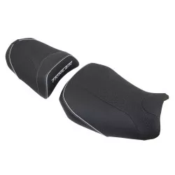 Selle Bagster READY LUXE configurable, noir liseré ARGENT pour Yamaha Tracer 900 et 900 GT 2018 et +