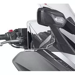 Paire de déflecteurs latéraux protège-mains transparent DF1166 GIVI + kit protection pour Honda Forza 125 et 300 2019 et +