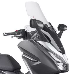 Paire de déflecteurs latéraux protège-mains transparent DF1166 GIVI + kit protection pour Honda Forza 125 et 300 2019 et +