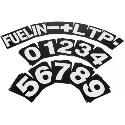 26 chiffres et lettres BLANCHES pour tableau de panneautage / pit board Biketek