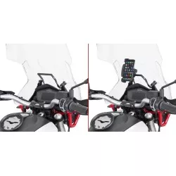 Châssis support GPS FB8203 GIVI à monter derrière la bulle, pour Moto Guzzi V85TT 2019 et +