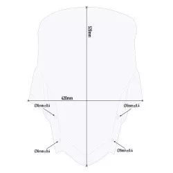 Bulle GIVI D2145ST Haute protection incolore pour Yamaha Ténéré 700 2019 et +