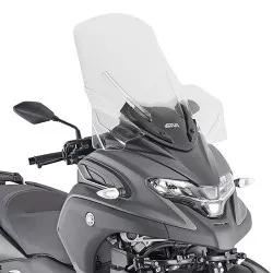 Bulle GIVI D2149ST Haute protection (+19,5cm) incolore pour Yamaha Tricity 300 2020 et +