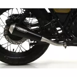 Silencieux PRO-RACE ARROW 71922PRN Nichrom "Dark" Inox noir embout inox pour Brixton Saxby 250 et Cromwell 250 2019 et +