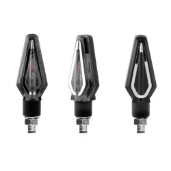 Clignotants à ampoules Chaft - SOUND - noir fumé