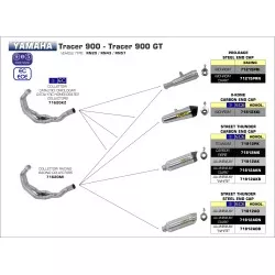 Collecteur homologué 71620KZ ARROW pour Yamaha MT09 2013-2017, Tracer900 2015-2017 et XSR900 2016-2017