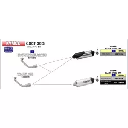 Collecteur catalytique homologué 53063KZ ARROW pour Kymco X-XCT 300i 2013-2017