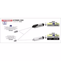 Raccord Racing 53531MI ARROW pour collecteur d'origine sur Kymco XTown 300 2016 et +
