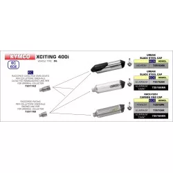 Raccord Racing 73017 ARROW pour collecteur d'origine sur Kymco XCITING 400i 2017-2018