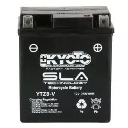 Batterie Kyoto KTZ8-V-FA - SLA AGM - Sans Entretien - Prête à l'Emploi - Equivalente YTZ8V
