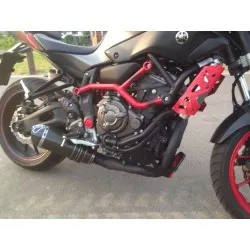 Ligne complète Termignoni silencieux carbone et collecteur noir black édition pour Yamaha MT07 14-23 et XSR 700 15-24