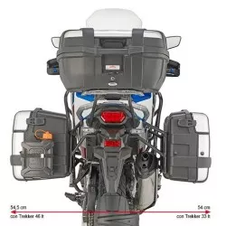 Support latéral PLO1178MK GIVI pour valise, PL ONE-FIT, configuré pour valises MONOKEY pour Honda CRF1100L Africa Twin / Adventu