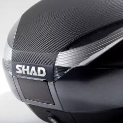 Top Case moto SHAD SH48 Anthracite, volume 48 litres + Capot Carbone + Dosseret