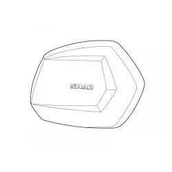 Couvercle droit ou gauche en Aluminium pour valise SHAD SH35